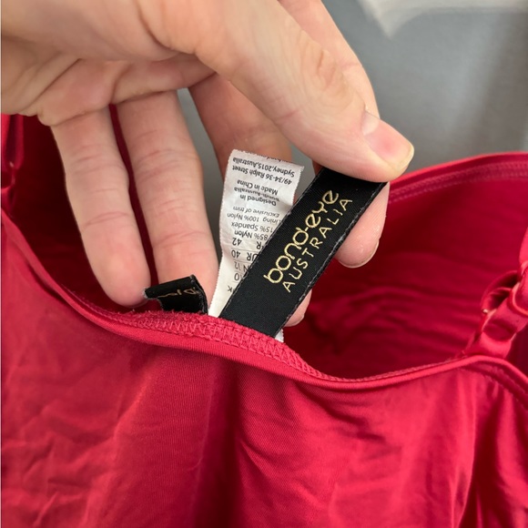 Bond-Eye Australia Red One Piece Swimsuit Size 10 - Picture 4 of 6